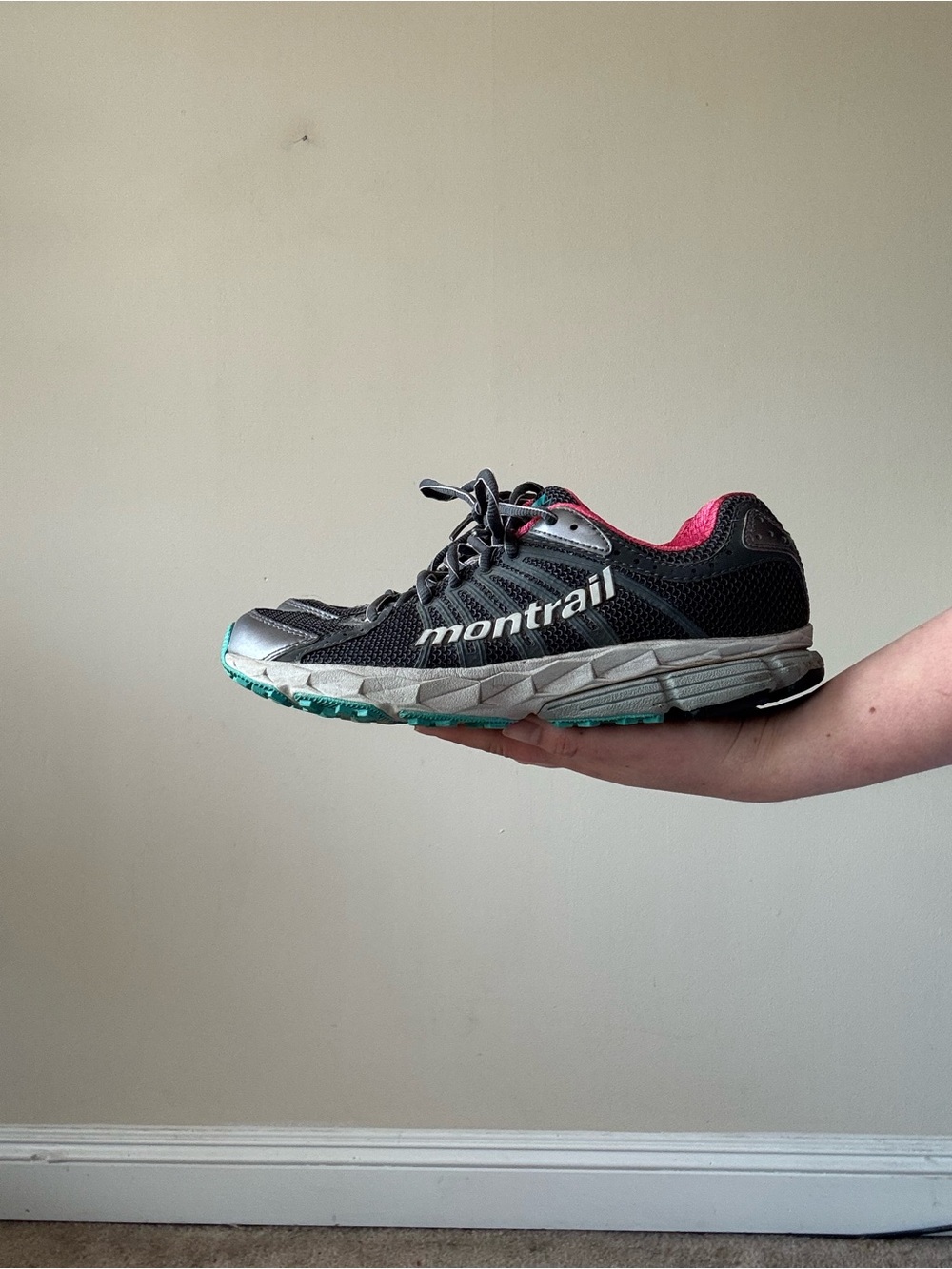 Montrail Gray & Pink Trail Running Shoe